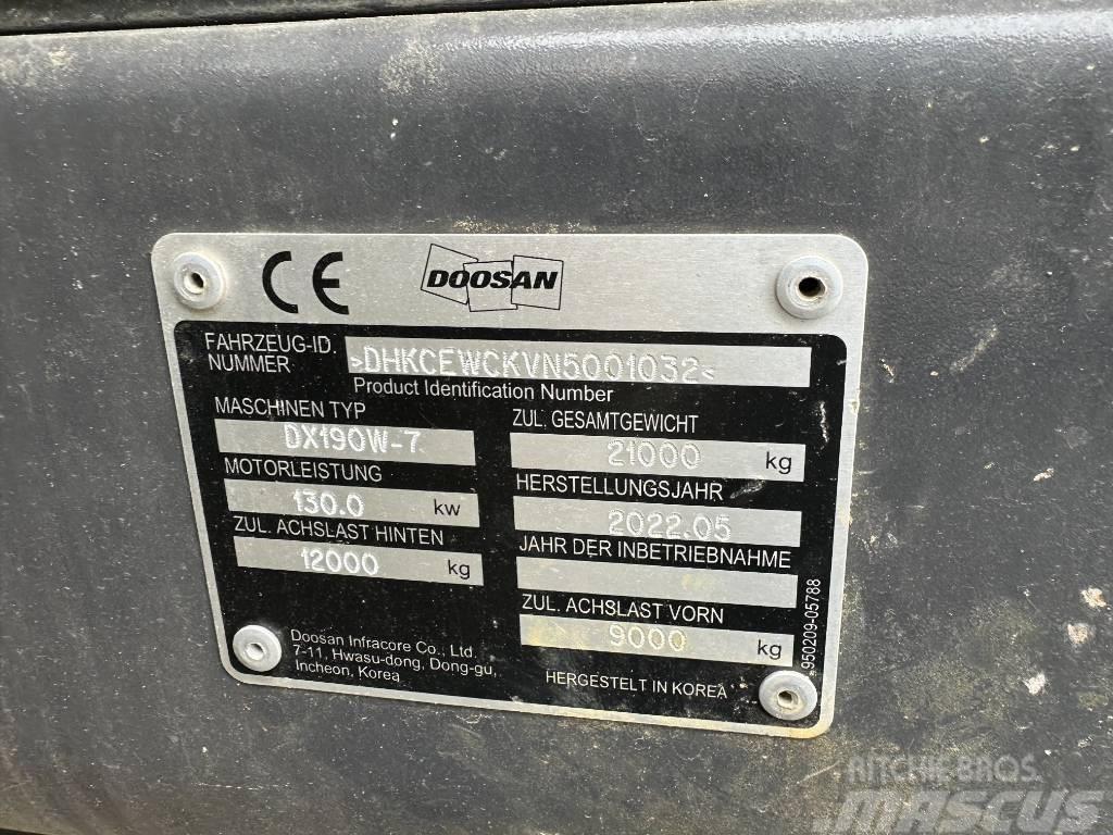 Doosan DX 190 W-7 Escavadoras de rodas
