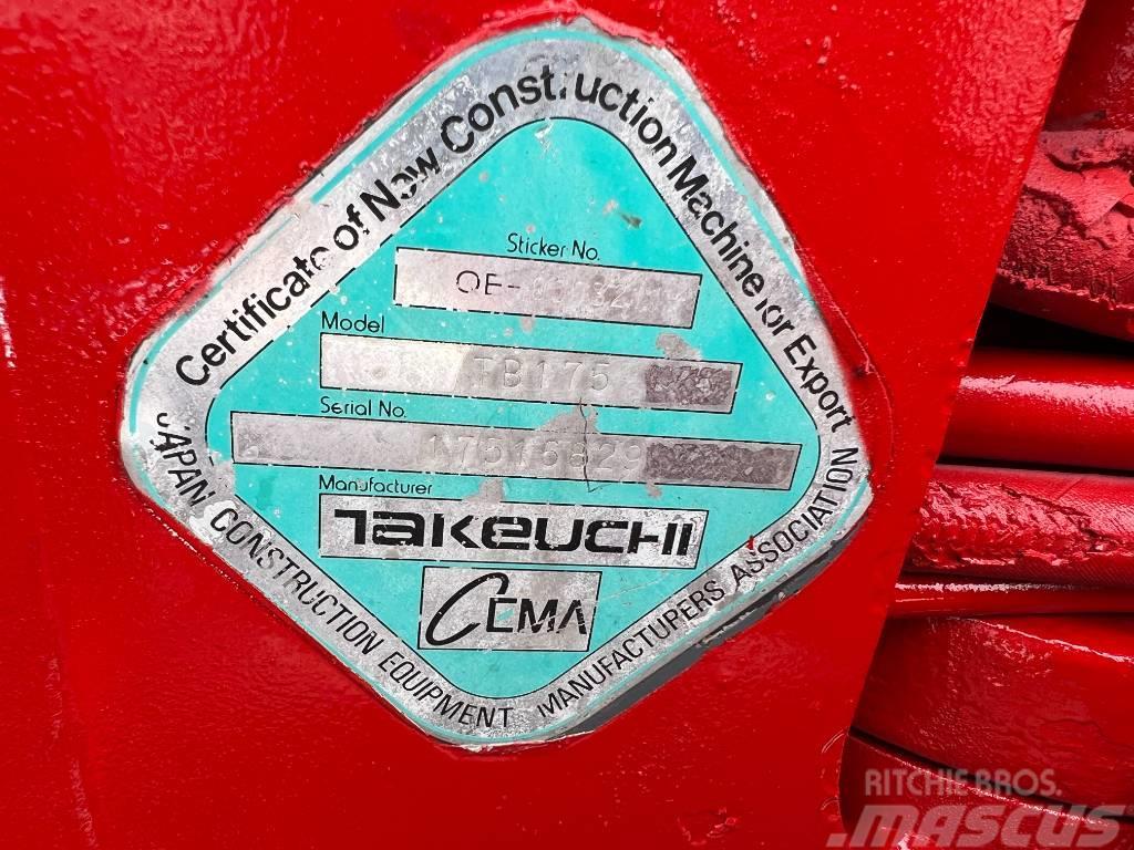 Takeuchi TB175 Escavadoras Midi 7t - 12t