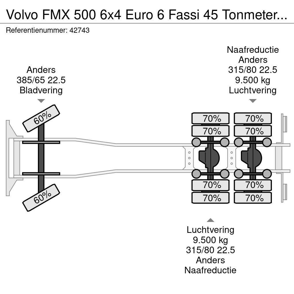 Volvo FMX 500 6x4 Euro 6 Fassi 45 Tonmeter laadkraan Gruas Todo terreno