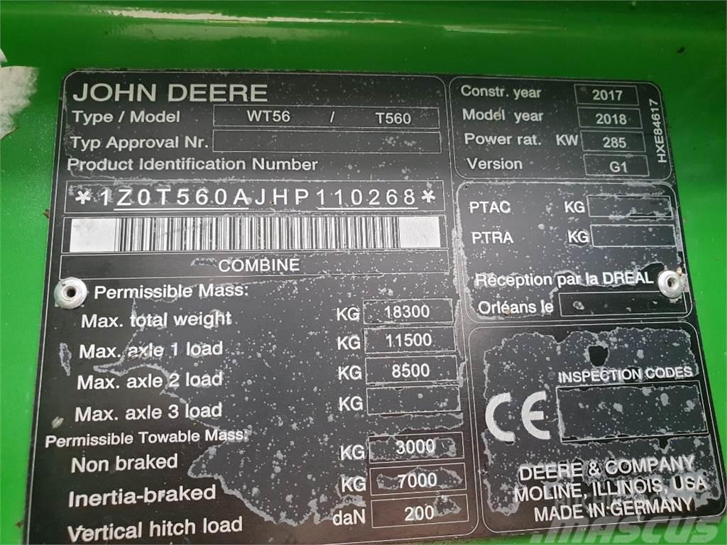 John Deere T560 Ceifeiras debulhadoras