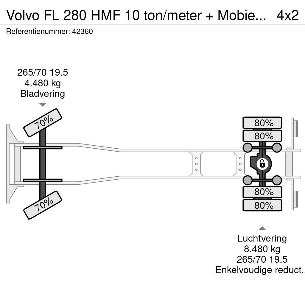 Volvo FL 280 HMF 10 ton/meter + Mobiele werkplaats Gruas Todo terreno