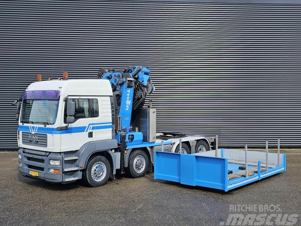 MAN TGA 35.440 8x4-4 / 80 t/m JIB + WINCH / TRACTOR Crane trucks
